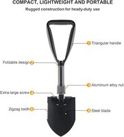 Pelle pliante Portable multifonction, pelle de Camping, pelle pliante avec longue poignée