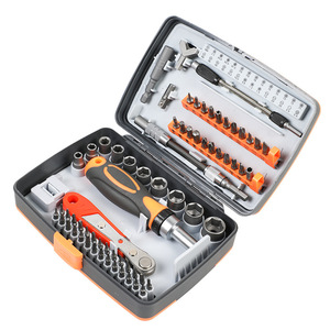 68 In 1 Screwdriver Set Ratchet Wrench With Rotating Bits Home And Machine Repair Tool Kit Orange - Product Image 1
