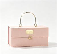 Boîte cadeau de luxe avec poignée métallique, boîte d'emballage pour bougie en papier mat avec loquet et logo personnalisé pour bougie d'aromathérapie