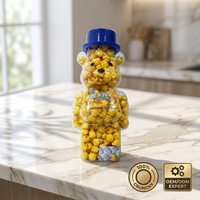 Popcorn en gros en conserve en forme d'ours de 128 grammes. Collations créatives pour enfants, fournisseur OEM de marque privée, usine de pop-corn