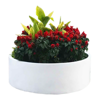 Pot Tanaman H122 Outdoor Big Vase Project, Bentuk Lingkaran, Menarik, Ukuran Besar, Fungsional, Kursi dan Pot Bunga, Bergaya, dari FRP