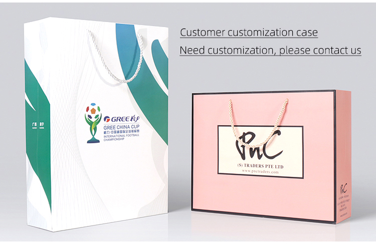 Wholesale Printing Custom Art Paper Glossy White Paper Shopping Bag With Logo