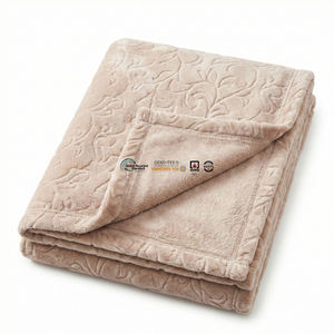 Manta de terciopelo jacquard 3D de lujo, suave y cálida, para decoración de la cabecera de la cama en habitaciones de hotel. - Product Image 1