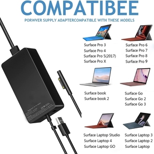 Adaptateur pour Ordinateur Portable SURFACE <span class=keywords><strong>PRO</strong></span> 3/4/<span class=keywords><strong>5</strong></span>/6/7/8/X 15V 4A 60W Chargeur Rapide <span class=keywords><strong>Pro</strong></span> 1&2 Ports - Product Image 3