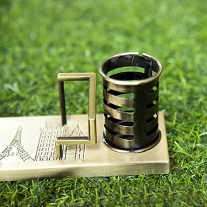 Più recente in metallo Eiffel Tower ufficio Organizer portapenne portacarte nome scatola <span class=keywords><strong>porta</strong></span> carte per la promozione decorazione della tavola da ufficio - Product Image 4