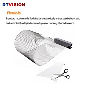 Intérieur <span class=keywords><strong>P5</strong></span> P6 P8 P10 P15 P20 Verre Fenêtre Autocollant Led Affichage Ultra Mince Flexible Transparent Cristal Film Led Écran Rouleau - Product Image 4
