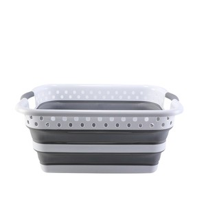 Collapsible Foldable <b>Storage</b> Plastic Folding Laundry <b>Basket</b> <b>Large</b> Capacity for Kid Adult Dirty Clothes with Handle - Product Image 3
