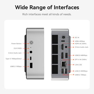 <span class=keywords><strong>Beelink</strong></span> SER9 AMD <span class=keywords><strong>Ryzen</strong></span> 7 H255 8C/16T นาฬิกาบูสต์สูงสุด4.9GHz WIFI 6 LPDDR5X 32GB RAM 1TB SSD มินิพีซีสำหรับเล่นเกม - Product Image 4