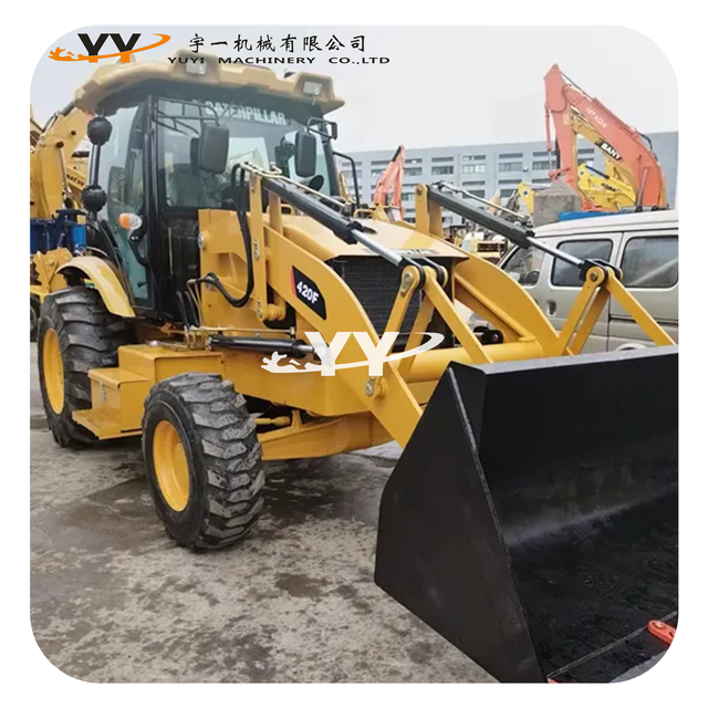 Used CAT 420F Backhoe Loader Original Caterpillar 420F Wheel Backhoe Loader Good Condition Low Working Hours