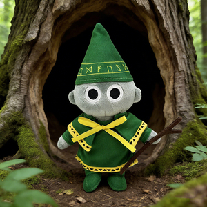 Juguete de Peluche del Minion Mago Verde del Juego de Terror Viral, Personaje Mágico de Peluche, Juguete Suave de Algodón PP, Peluche del Mago Verde - Product Image 1