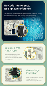 Kompakt 1500W LED masa lambası kablosuz 15A çıkış geri sayım kapalı uzaktan soket abd standart IP66 seviye fiş ile soket - Product Image 5