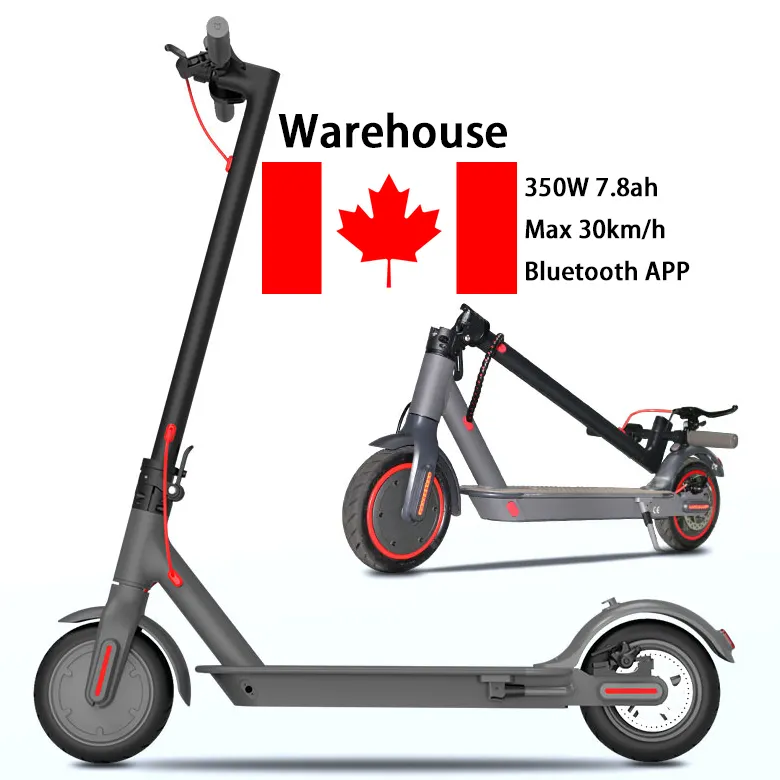 Kanada ücretsiz kargo 350W motor 30kmh M365 scooter elektrikli moped yetişkin 2 tekerlekli elektrikli scooter