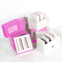 Boîtes de jeux de cartes personnalisées en papier rose pour adultes, pour jeux de société en groupe, de fête, de famille, de couple, ou de jeu alcoolisé