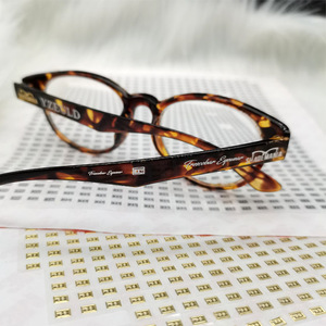 Etichetta adesiva autoadesiva con stampa personalizzata auto Logo UV <span class=keywords><strong>per</strong></span> occhiali - Product Image 3