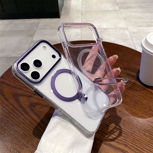 Funda Magnética Mate Transparente de Acrílico Antigolpes con Soporte Metálico para Lentes, para iPhone 17, 17 Air, 16, 15, 14, 13, 12 Pro Max - Product Image 2