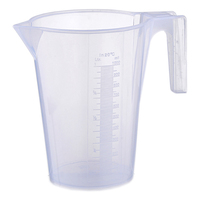 Tasse à mesurer en plastique de haute qualité OEM 1000mL écologique avec usage en cuisine en gros avec couvercle à poignée