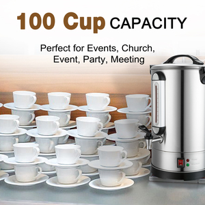 <span class=keywords><strong>Percolateur</strong></span> à café 2023 Commercial 304 Double paroi en acier inoxydable Électrique Argent <span class=keywords><strong>Machine</strong></span> à cappuccino amovible 950-2000W 30-180 - Product Image 5