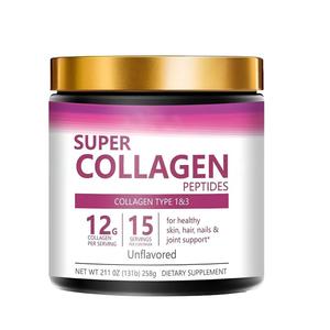 Collagène de type 1 et 3 de marque privée pour la beauté, pour les cheveux, la peau, les ongles et les articulations, soutien pour adultes - Product Image 1