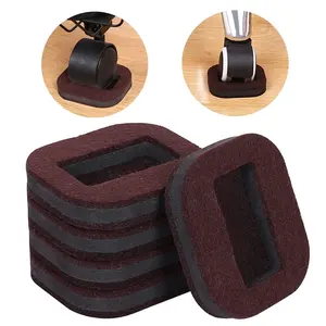 Brown Felt and EVA Foam Furniture Protector Cups Caster Cups for Wheels of Furniture