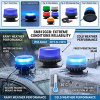 SM812GCB Magnetische Halterung Mikro-Beacon 36 Watt Notfall-Rotierendes Blaues LED-Beacon Warnleuchte 3 Jahre Garantie