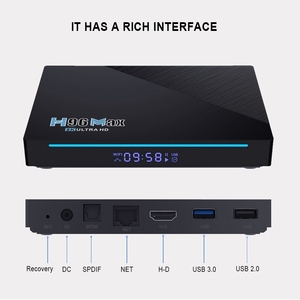 Hutron Nouveauté H96 Max <span class=keywords><strong>Android</strong></span> 11 Smart 4 Go de RAM 32 Go de ROM USB 3.0 haute vitesse 8K RK3566 Double Wi-Fi Décodeur - Product Image 3