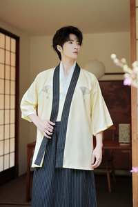 Nouvel ensemble kimono <span class=keywords><strong>japonais</strong></span> pour <span class=keywords><strong>homme</strong></span> 2026, haut et pantalon, costume de performance mignon et tendance, vente en gros - Product Image 5
