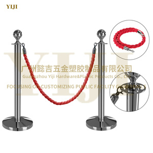 Trafic foule contrôle passerelle argent queue bollard tapis rouge velours corde poteaux stands post barrière stanchion - Product Image 5