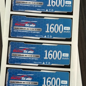 Etiquetas de Especificaciones de Baterías Impresas en Papel Copperplate Personalizadas con Laminado Brillante, Etiquetas Autoadhesivas Impermeables para Voltaje - Product Image 2