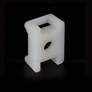 Support auto-adhésif pour serre-câbles 25 mm en nylon PA66, type selle, avec colle <span class=keywords><strong>3M</strong></span> et trou de fixation pour serre-câbles - Product Image 3