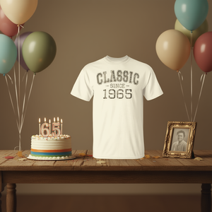 T-shirt de style vintage « Born in 1965 », classique depuis 1965, t-shirt promotionnel pour anniversaire - Product Image 3