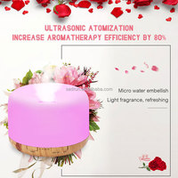 Haut-parleur intelligent d'humidificateur ultrasonique de brume fraîche d'air de LED avec la capacité de la veilleuse de diffuseur d'arome 500ML pour l'usage de camping-car d'hôtel de ménage