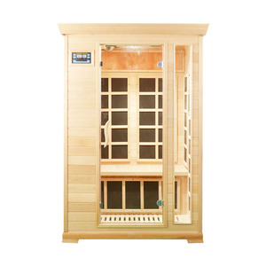 Factory Made Indoor Wooden Hemlock Cedar 2-Person Dry Spa <b>Infrared</b> Carbon Sauna Room Transom Windows Computer - Product Image 2