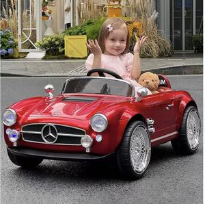 Vehículo Eléctrico para Niños, Modelo <span class=keywords><strong>Mercedes</strong></span> Clásico Rojo Burdeos, con Control Remoto, Cuatro Ruedas, Potente, con Música y Luces, Ligero - Product Image 2