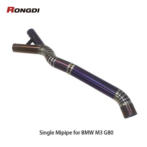Tubo de Escape de Aleación de Titanio de 3.5 Pulgadas, Color Morado Quemado, para BMW M3 M4 G80 G82 S58 3.0T 2019-2024 - Product Image 5