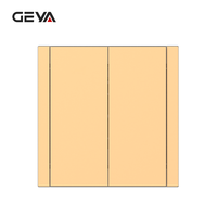 Interrupteurs muraux GEYA en matériau PC personnalisé, norme européenne IP20, 86*86mm, 10A 250V, 2 gangues, 1 voie, étanches, design minimaliste