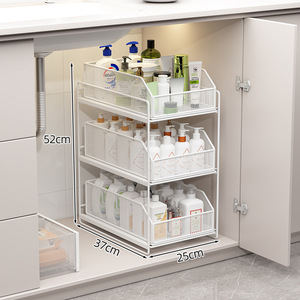 Estante de Almacenamiento Metálico Resistente al Agua, Apilable y de Fácil Montaje para <span class=keywords><strong>Cocina</strong></span>, Baño y Almacenamiento de Artículos del Hogar - Product Image 6