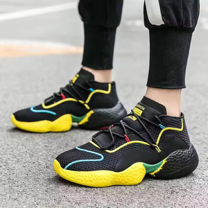 Nouvelles chaussures fermées respirantes en maille à lacets antidérapantes pour hommes, version coréenne, polyvalentes, à semelle épaisse, légères, chaussures de sport décontractées - Product Image 6