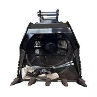 Tamiseur rotatif à godets de 20 tonnes pour la séparation du sol et du compost, entraînement hydraulique, patins anti-usure noirs