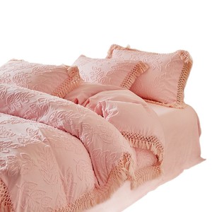 Parure <span class=keywords><strong>de</strong></span> lit 4 pièces moderne en polyester 100% avec <span class=keywords><strong>housse</strong></span> <span class=keywords><strong>de</strong></span> couette et drap plat, broderie <span class=keywords><strong>de</strong></span> jade scintillante <span class=keywords><strong>de</strong></span> luxe, qualité 500TC, toutes saisons - Product Image 5