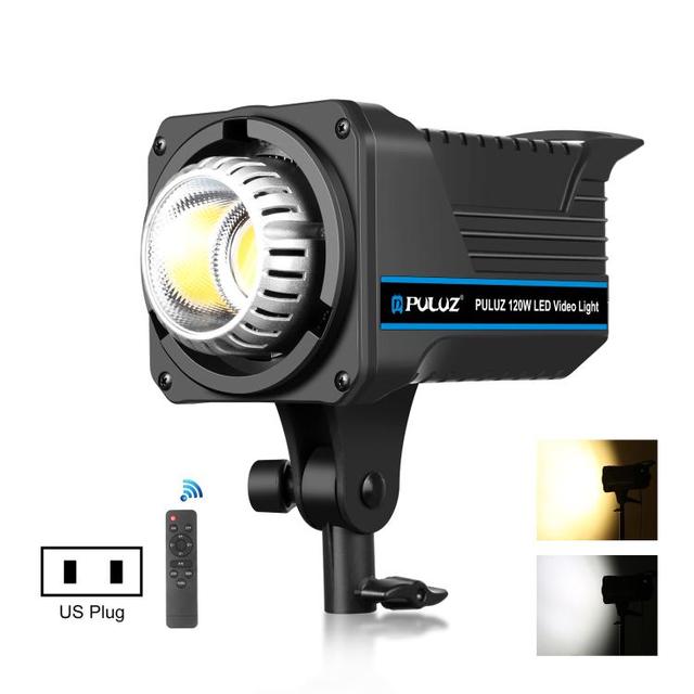 Professional PULUZ 220V 120W Studio Video Light Dual Color Temperature Built-in Dissipate Heat System with Remote Control