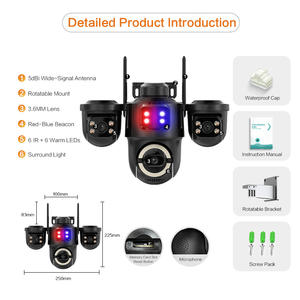 <span class=keywords><strong>2026</strong></span>年新型ICsee三眼ワイヤレスPTZ CCTVカメラ Wifi IP66 WiFiネットワーク暗視機能付きWiFiセキュリティカメラ - Product Image 5