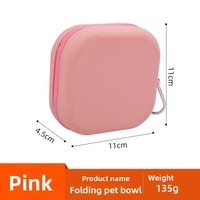 Bol pour animaux de compagnie pliable personnalisé, écologique, de qualité alimentaire, double, multifonctionnel, portable pour l'extérieur