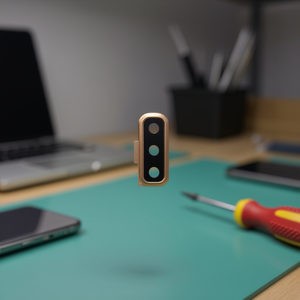 Parte di ricambio per telaio dell'obiettivo della fotocamera Samsung Galaxy A7 2018, colore oro, per telefono A750F - Product Image 3