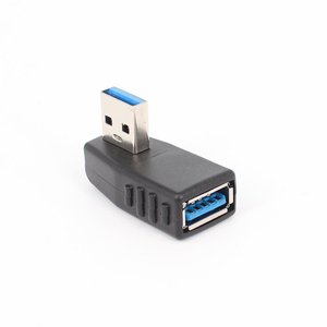 <b>USB</b> 3.0 Male To Female Right Angle <b>Adapter</b> <b>Plug</b> In ABS Material For Computer Peripheral Connection - Product Image 2
