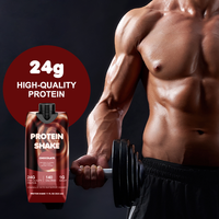 Shake protéiné au chocolat au lait riche en protéines 24g - Nutrition sportive prête à boire pour le gain musculaire et le soutien du poids