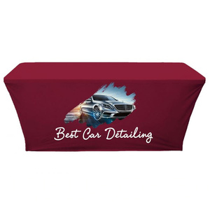 Mantel de mesa comercial de poliéster de punto de 6 pies y 8 pies con estampado personalizado, camino de cubierta de mesa elástico para ferias comerciales, mesa publicitaria - Product Image 6