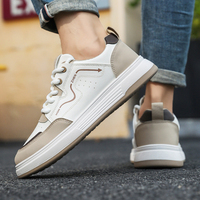 Chaussures de skate pour hommes MF02, nouvelles chaussures décontractées en cuir tendance et polyvalentes pour l'automne, chaussures de marche pour hommes antidérapantes et augmentant la taille