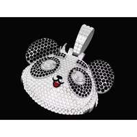 Colgante de Diseño Personalizado con Incrustaciones de Diamantes, Estilo Hip Hop, Plata 925, Blanco y Negro, Moissanita VVS, Joyería de Moda
