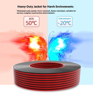 Dây điện gia dụng 2 lõi 0.5 ~ 2.5 phẳng tiêu chuẩn quốc gia đồng nguyên chất RVB đỏ đen song song Cáp cách điện PVC mắc kẹt - Product Image 5