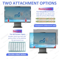 Film Privasi Komputer 2 Arah 180 Derajat Anti Spy Filter untuk Lenovo 27 Inch 16:9 Anti Refleksi Anti Spy Pelindung Layar Privasi